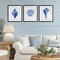 Stupell Industries Blue Chinoiserie Seashells 3pc Framed Print Under Glass Set, design by Courtney Prahl